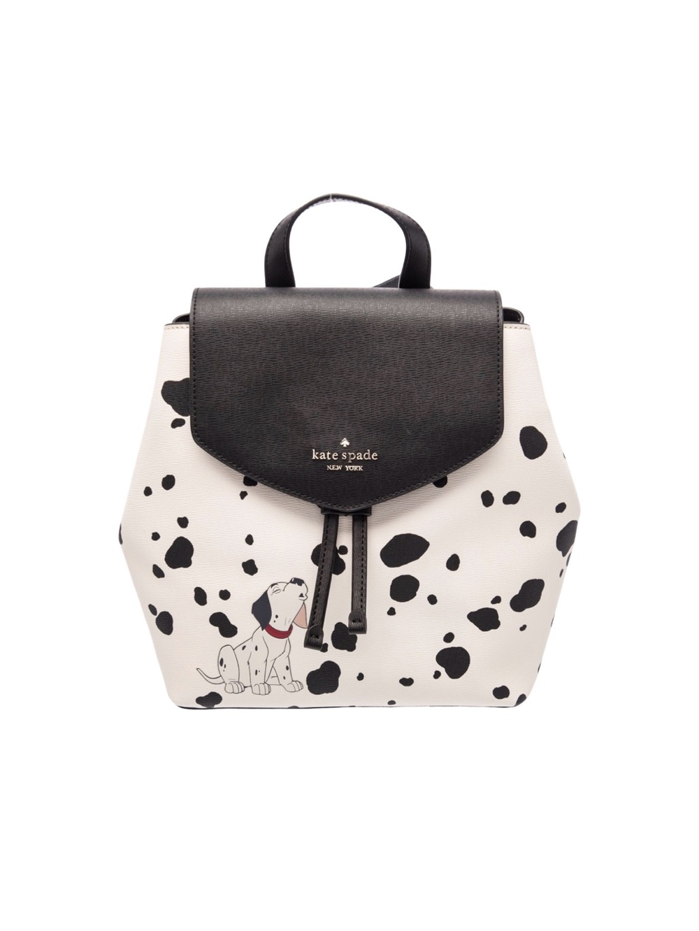 Kate Spade x Disney 101 Dalmatians Black & White Leather Backpack NEW